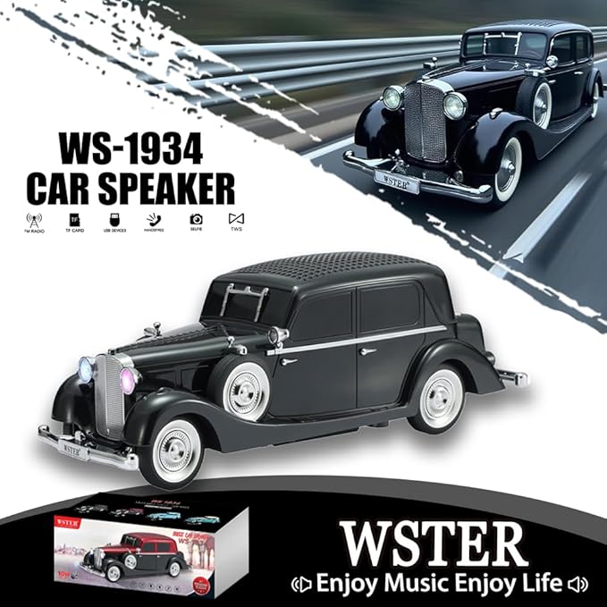 WS-1934 Retro Classic Car Bluetooth Replica Speaker – Wireless HD Sound - Image 2