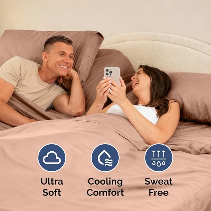Split Head King Sheet Set – 4 Piece Flex Split Top King Sheets - Image 6