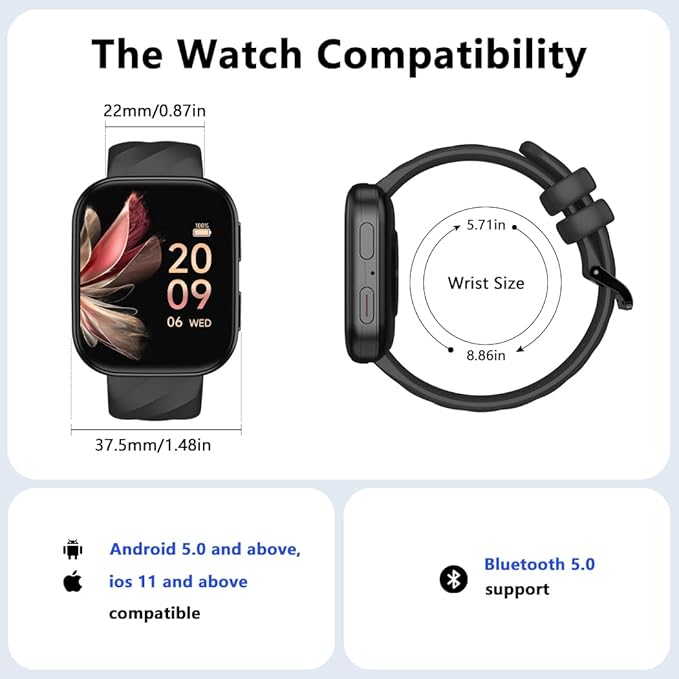 FITVII Health & Fitness Tracker, Smart Watch - Image 8