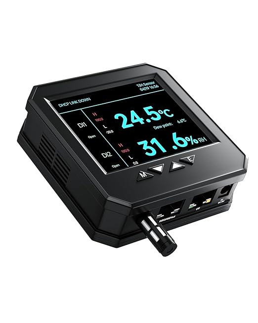 Ethernet Server Room Temperature Monitor, PoE Server Rack Temperature Humidity by Unknown