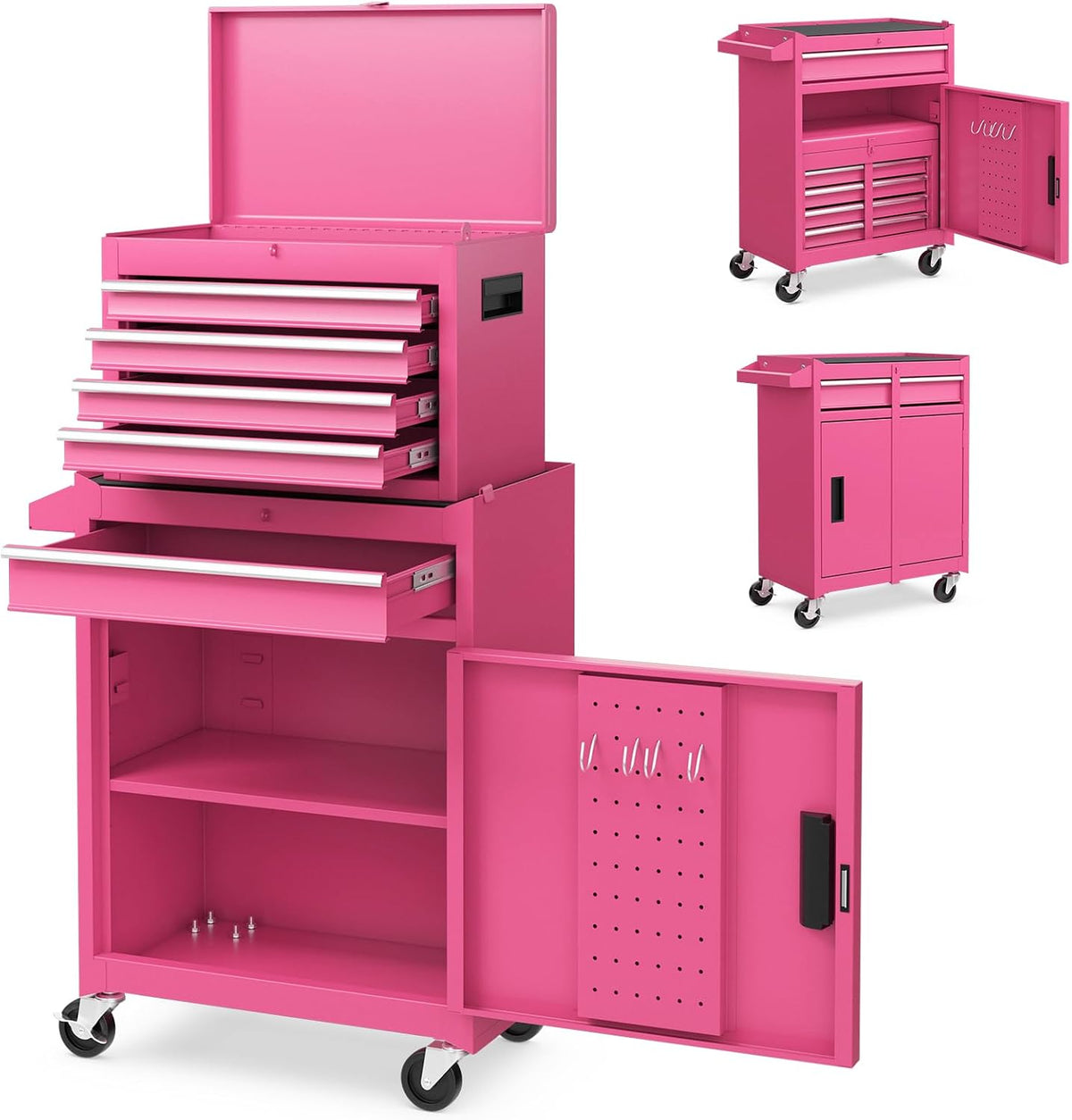 ironmax 2-in-1 detachable rolling metal tool chest, 5, main product view
