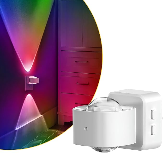 L LOHAS LED Night Light, Color Changing Night Lights Plug into Wall, Rotating by LLOHASLED