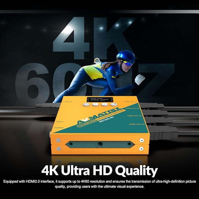 AVMATRIX SD1242-4K 1 in 4 Out Distribution HDMI Signal Splitter Converter - Image 6