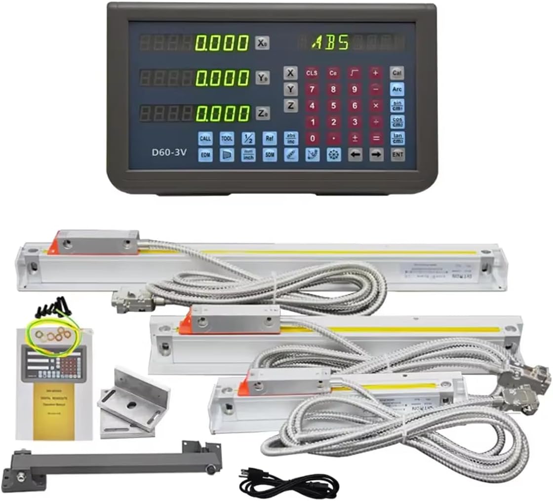 3 Axis DRO 420mm x 970mm x 470mm Optical Encoder, Digital Readout Display