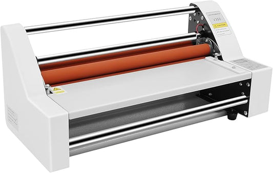 Cold Hot Roll Laminator, 110V 350mm Electronic Laminating Machine, 700W Single by Unknown