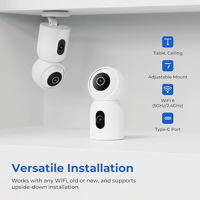 IMILAB C30 Dual Security Camera Indoor, 3K+3K Lens Pet/Baby Monitor Camera - Image 6