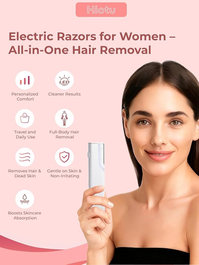 Dermaplane Facial Razor for Women – Electric 3-Speed Sonic Face Hair Removal - Image 2