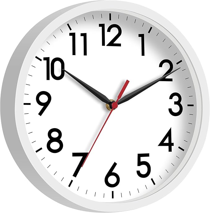 AKCISOT Wall Clock, Modern Small Wall Clocks Battery Operated 8 Inch, Silent - Image 8