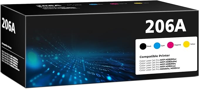 206A Toner Cartridges 4 Pack for Laser Jet M283fdw M283cdw M255dw Compatible by Diegees