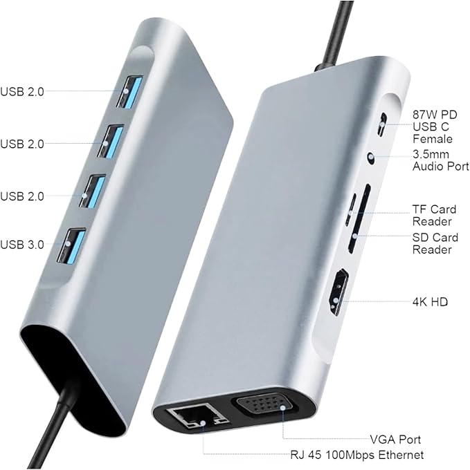 USB C Laptop Docking Station 11 in 1 Type-C Hub - Image 2