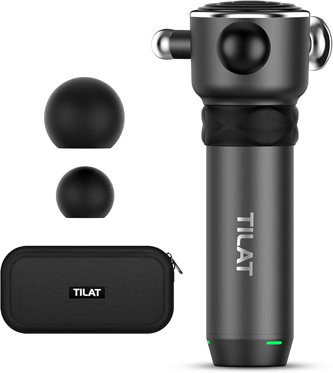 TILAT Massager Gun Deep Tissue, Cordless Vibrating Muscle Massage Gun by TILAT