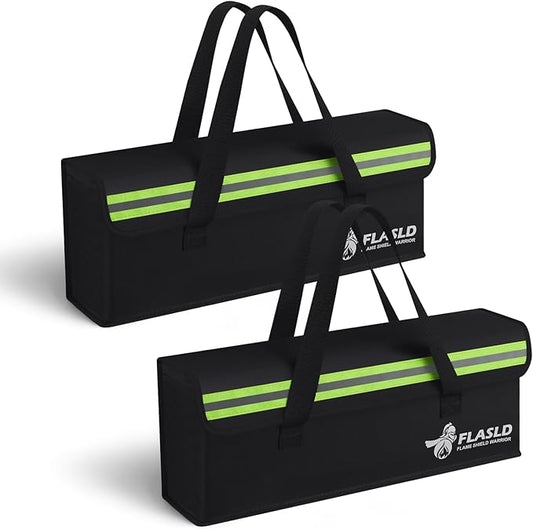 FLASLD 2-Pack E-Bike Battery Bag Fireproof Safe Charging Bag Explosionproof by FLASLD