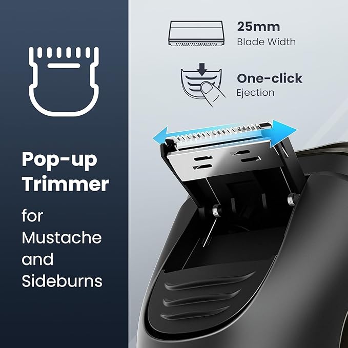 Electric Razor for Men Cordless: Wet/Dry Rotary Shaver Waterproof - Image 6