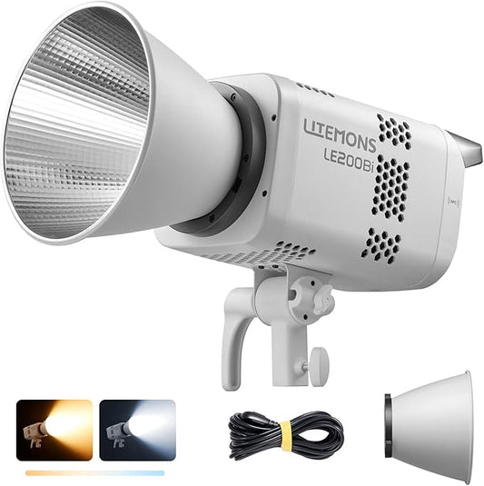 Godox Litemons LE200Bi Bicolor LED Video Light, 220W 57700Lux@1M CRI98+ Bowens by GODOX