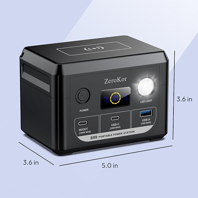 Solar Power Bank with AC Outlet 110V 65W, 100W USB C Power Bank Fast Charging - Image 9