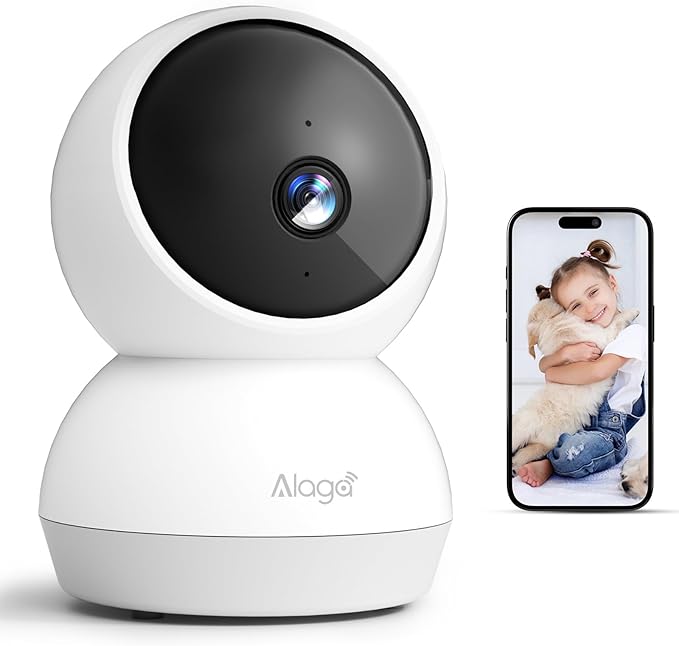 2K Indoor Security Camera, 360° Pan/Tilt AI Human Pet Motion Security Camera by Alagabrandflagship