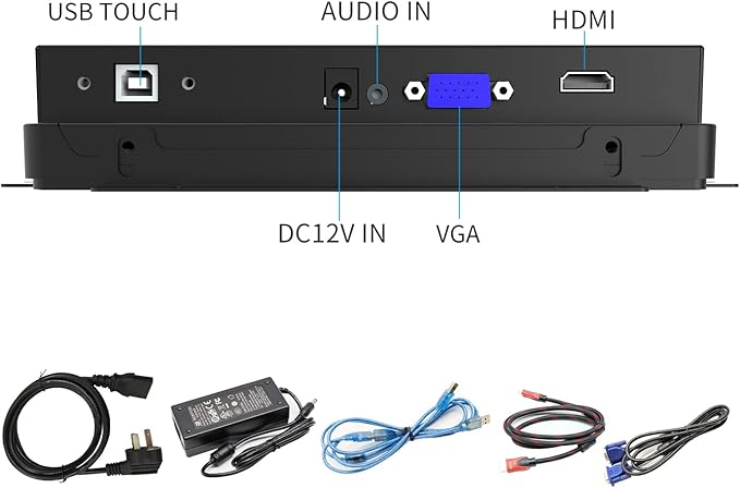 GreenTouch 7 Inch Open Frame 1024x600 HDMI PCAP Touch Monitors - Image 2