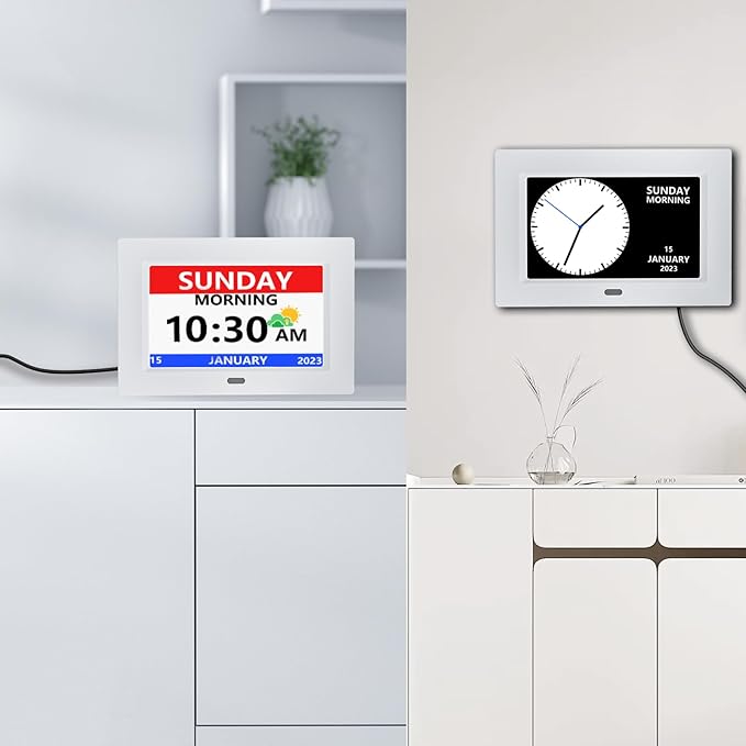 MRCHYDZ 7 Inch Clock with Day and Date - Image 4