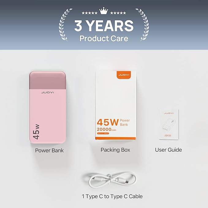 JUOVI J2621 Power Bank Portable Charger, 20000mAh 45W PD3.0 QC 4.0 Fast - Image 6