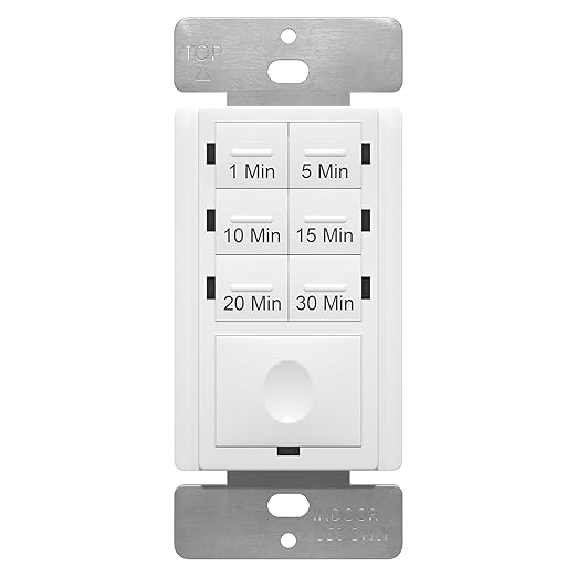 ENERLITES 30-Minute No Neutral Countdown Timer Switch, 1-5-10-15-20-30 Min by Enerlites