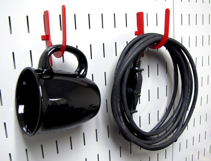 Wall Control 3in Reach U-Hook Accessory “U” Shaped Slotted Metal Pegboard Hook - Image 5