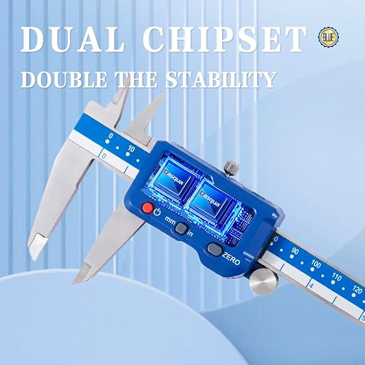 Dasqua 8”/200mm Digital Caliper, Stainless Steel Precision Measuring Tool - Image 4