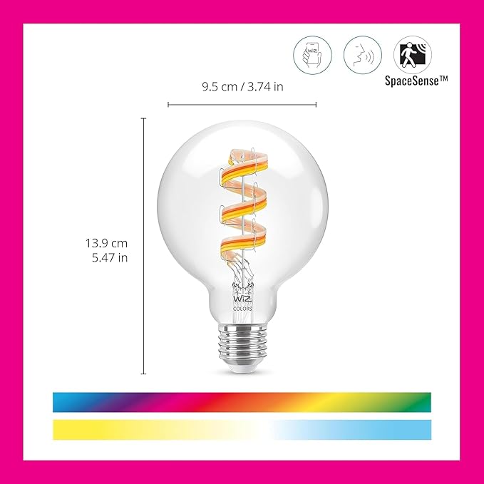 WiZ Color G25 Color Filament LED Smart Bulb - Image 2