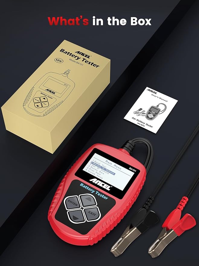 ANCEL BA101 Car Battery Tester, 12V Digital Automotive Alternator Meter - Image 8