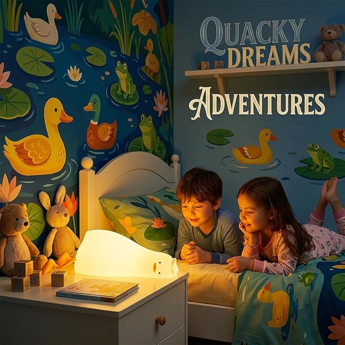 AVACOM Squishy Night Light, Lying Flat Duck Night Light, Travel Nightlight - Image 3