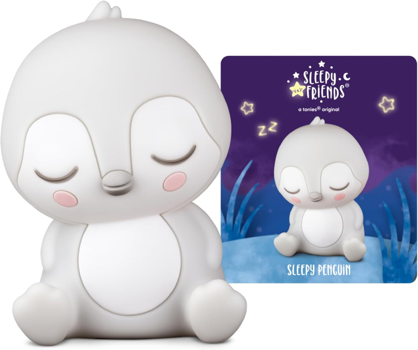 Tonies Night Light - Sleepy Penguin Audio Play Character from Sleepy Friends | Warm Glow | 140 Minutes of Beautifully Composed Melodies | Record Your Own Bedtime Stories