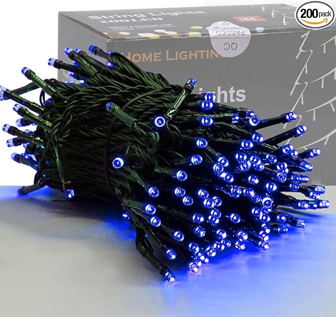 HOME LIGHTING 66ft Christmas Decorative Mini Lights, 200 LED Green Wire Fairy by LJLNION
