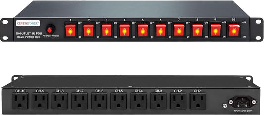 1U PDU Horizontal Rackmount Power Strip