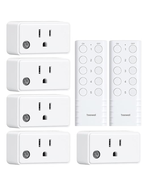 TREEWELL Remote Control Outlet, 200FT Long Range Wireless Light Switch by treewell