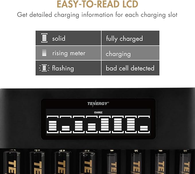Tenergy TN480U 8-Bay LCD Display Fast Charger - Image 7