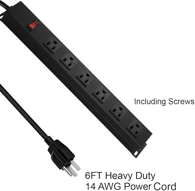 Metal Wall Mount Power Strip, Mountable Power Outlet - Image 4