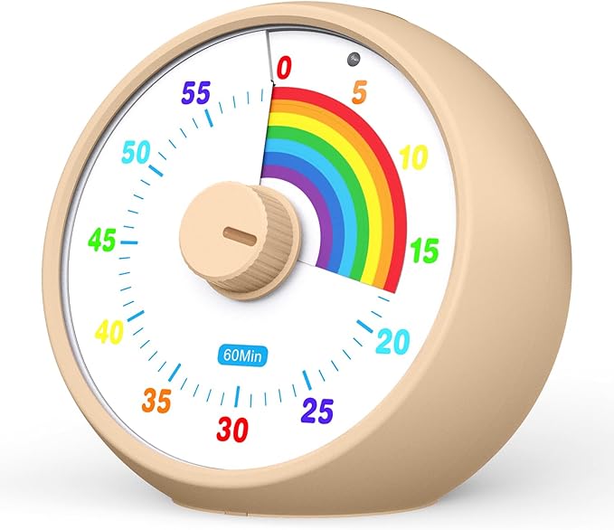 Visual Timer for Kids, 60-Minute Countdown Timer for Classroom Office Kitchen by kieckysquirrel