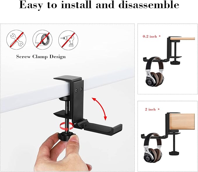 NCHONHONG Headphone Holder Under Desk Hook - Image 2