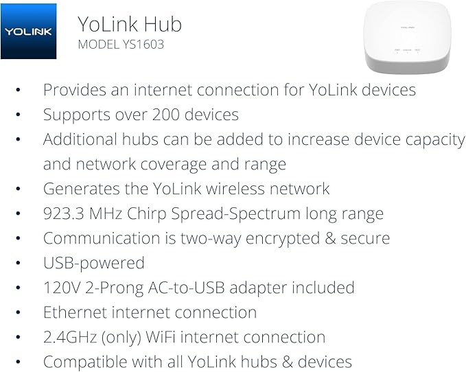 YoLink Water Leak Starter Kit: Hub + 6 Leak Sensor 1, LoRa Long-Range, - Image 3