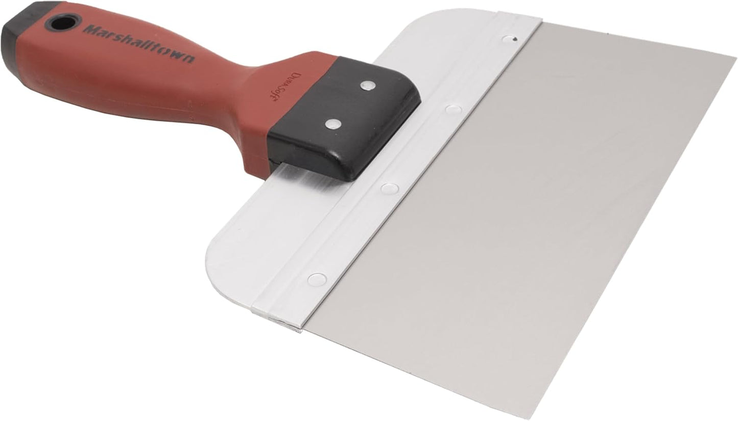 MARSHALLTOWN DuraSoft I Taping Knife, 6 x 3 Inch, Drywall, Assembled in USA | Tempered Stainless Steel Blade with Aluminum Backing Feathers Drywall Mud, 6 x 3 Inch, 3506SD