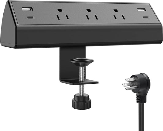 Jgstkcity Desk Clamp Power Strip, 40W Total Fast Charging Station, 2 PD 20W USB by Jgstkcity
