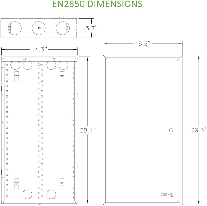 On-Q 28" Structured Media Enclosure - Image 2