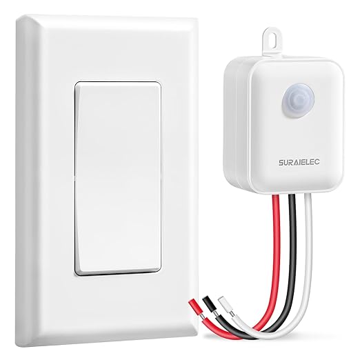 SURAIELEC Wireless Light Switch and Receiver Kit, Single Pole, RF 100 Feet by SURAIELEC