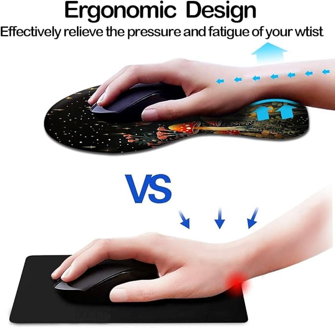 Ergonomic Mouse Pad with Wrist Support, Mouse Pad with Wrist Rest and Coaster - Image 2