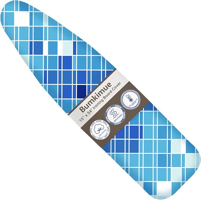 Bumkimue Ironing Board Cover and Pad, Standard Size 15x54 Inches, Heavy Duty by Bumkimue
