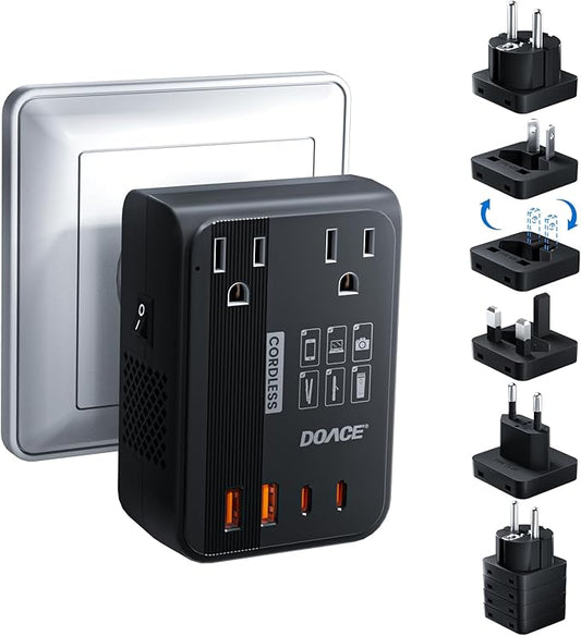 DOACE 350W Voltage Converter US to Europe - 220V to 110V Converter by DOACE