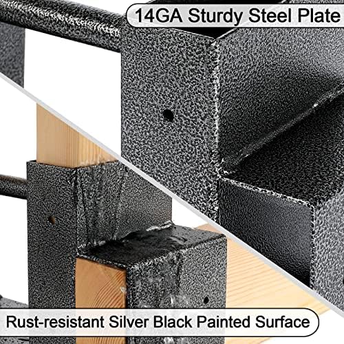 mofeez outdoor firewood log storage rack 2x4 bracket, close-up detail