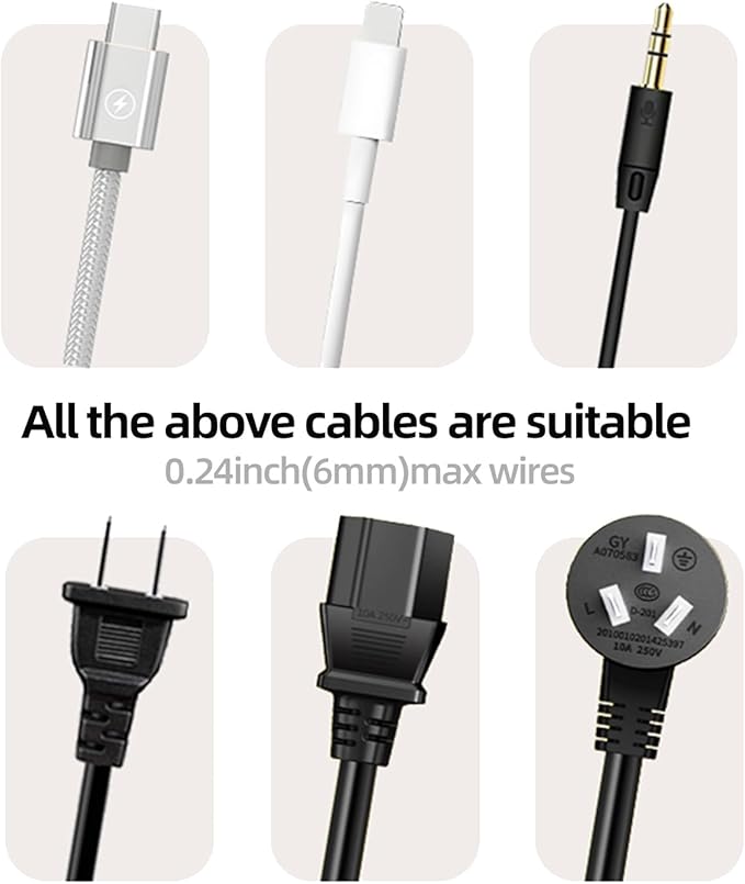 ITUGOU 11PCS Cable Management Cord Holder Organizer, Magnetic Cable Clips - Image 8