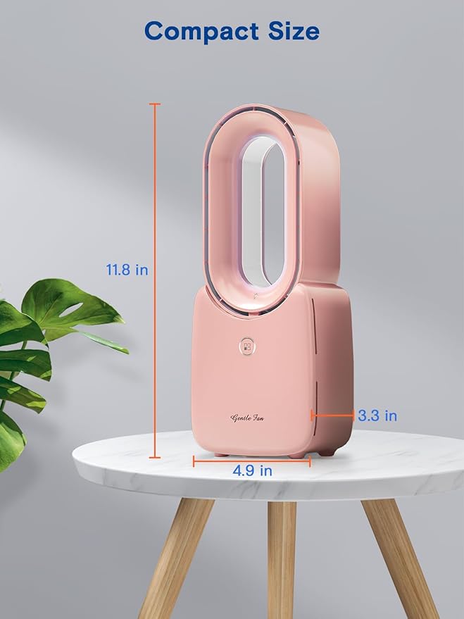 let'me Desk Fan, 11.8 Inch Bladeless Fan Mini Office Fan 4 Speeds - Image 6