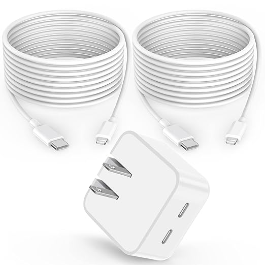iPhone Charger Fast Charging, 40W Dual USB C Wall Charger Apple MFi Certified by TrimDish