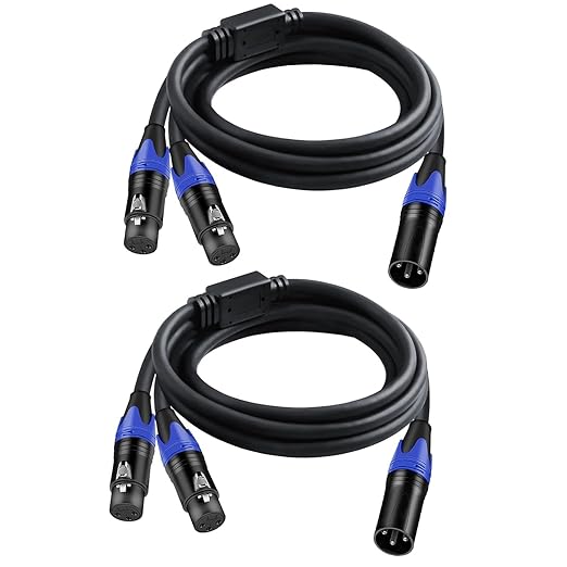1 Male to 2 Female XLR Y Splitter Micrphone Cable, 3pin Male to Dual Female by Seefeful